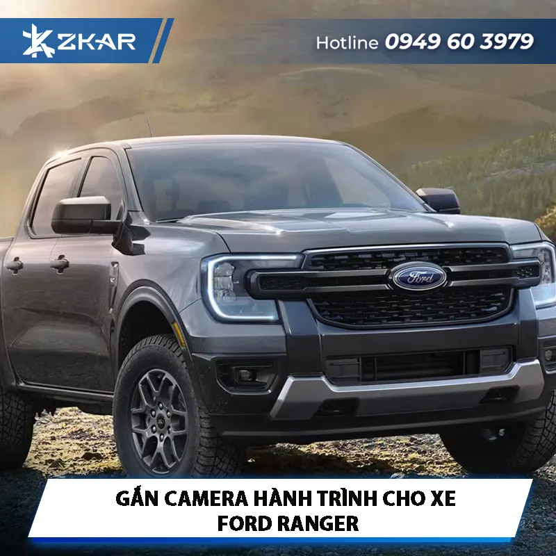 Gắn Camera Hành Trình Cho Xe Ford Ranger Tại TPHCM