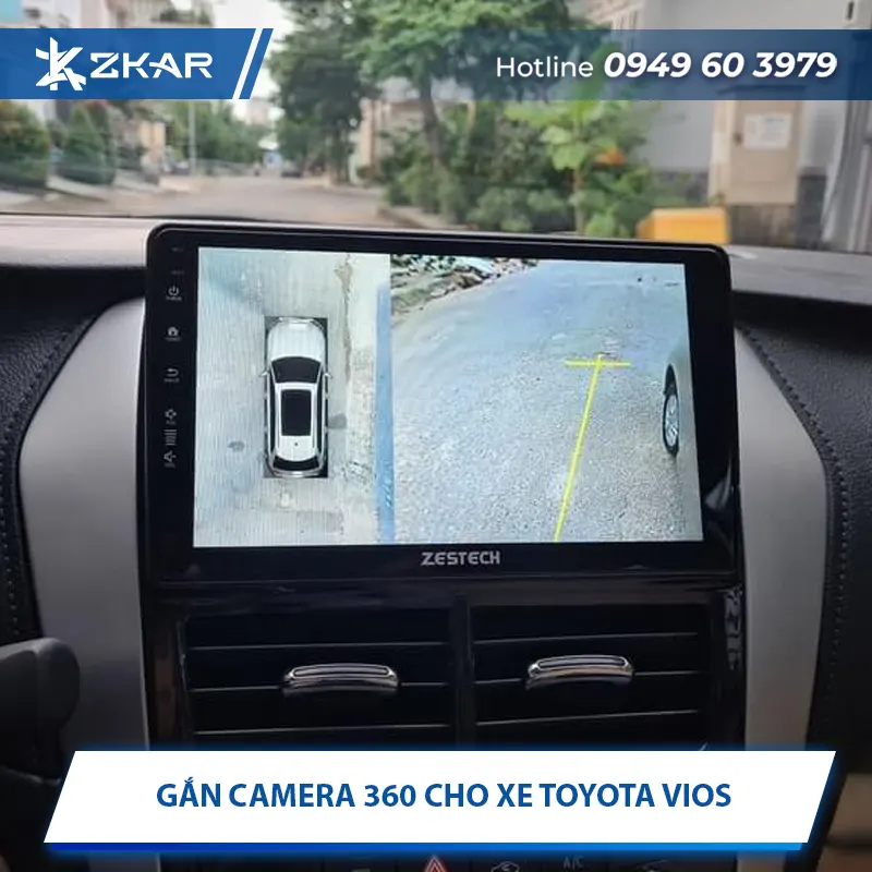 Gắn Camera 360 Độ Cho Xe Toyota Vios Tại TPHCM