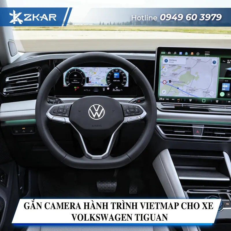 Gắn Camera Hành Trình Vietmap Cho Xe Volkswagen Tiguan