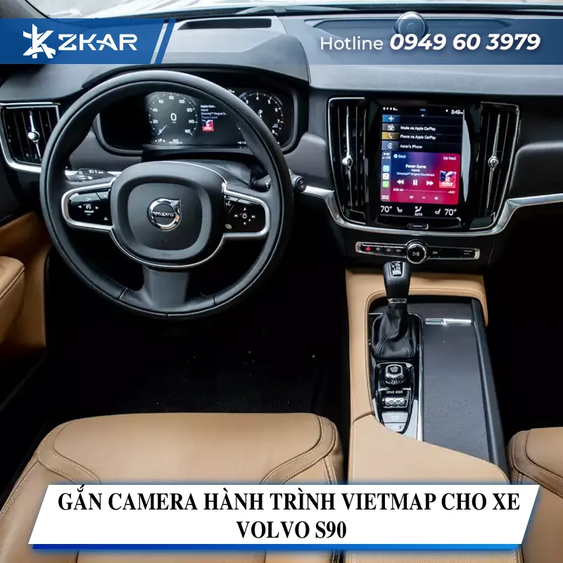 Gắn Camera Hành Trình Vietmap Cho Xe Volvo S90