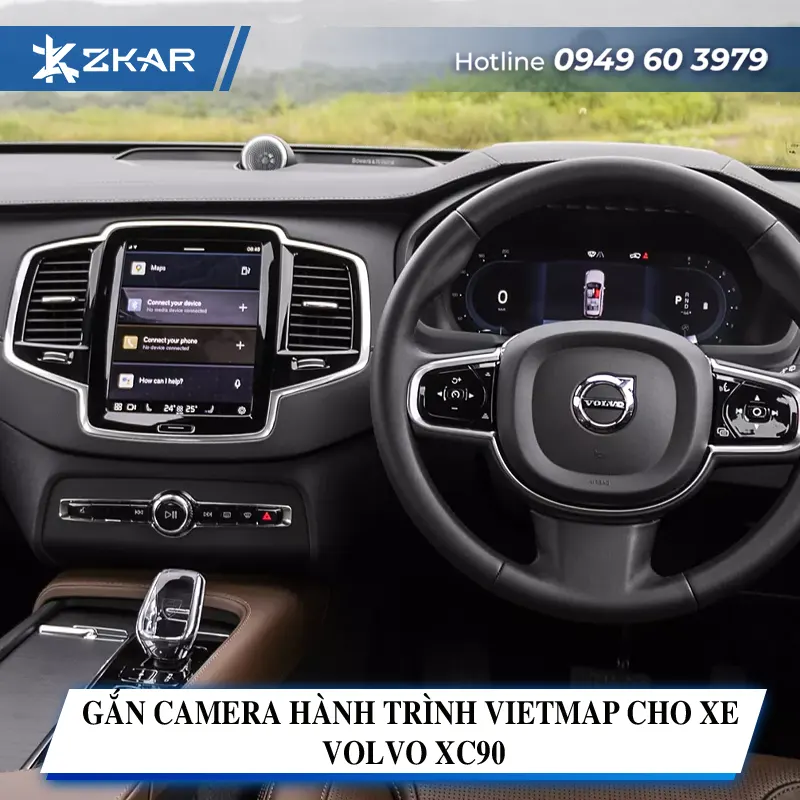 Gắn Camera Hành Trình Vietmap Cho Xe Volvo XC90