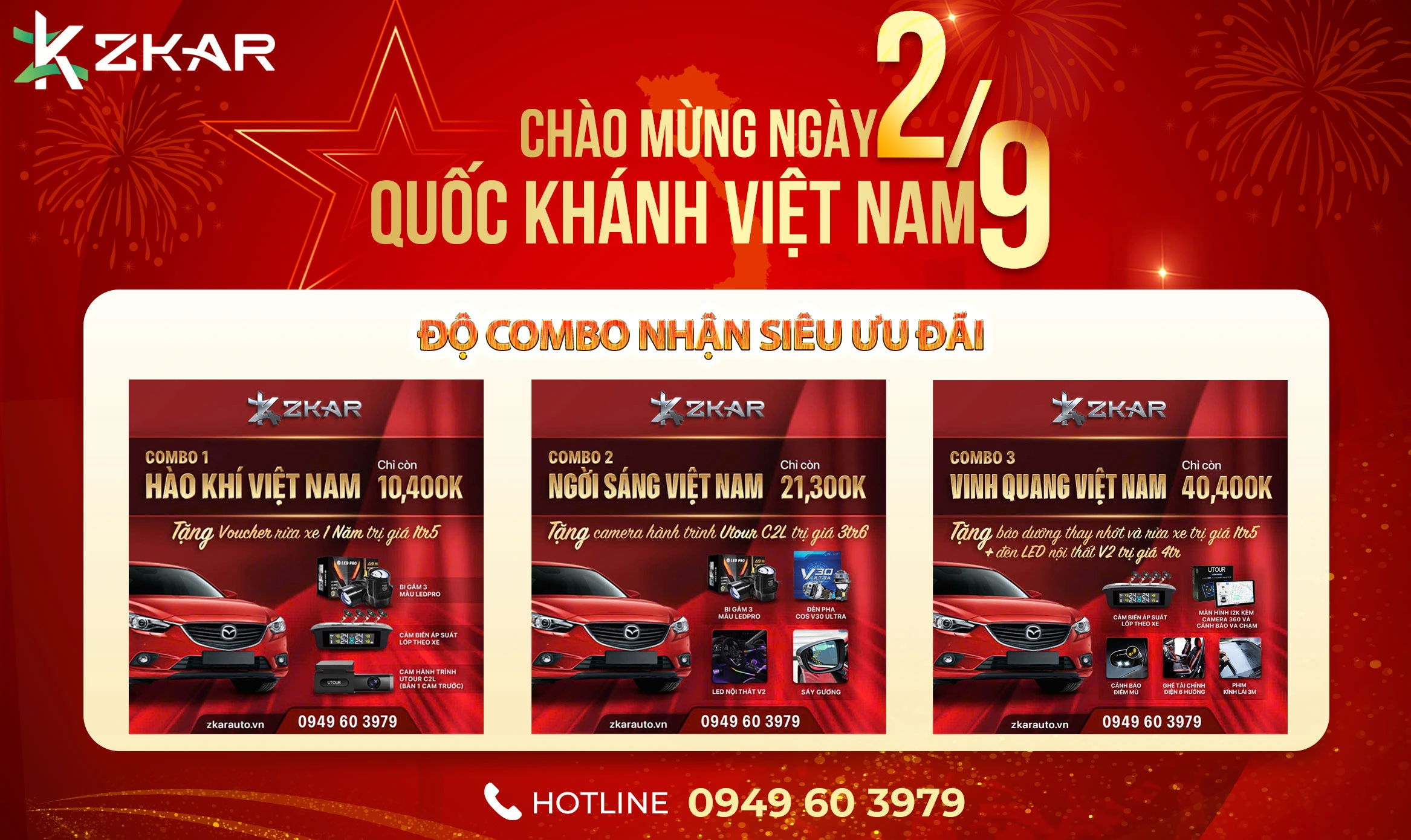 Chào Mừng Quốc Khánh 2/9 – Chương Trình Khuyến Mãi Đặc Biệt tại ZKar Auto